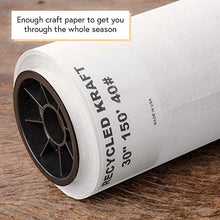 Load image into Gallery viewer, White Kraft Paper Roll 30 by 150 Feet (1800 Inches) - Made in USA Craft Paper Roll - White Wrapping Paper - Poster Paper - Drawing Paper for Kids

