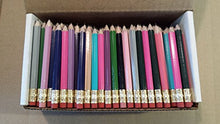 Load image into Gallery viewer, Half Pencils with Eraser - Golf, Classroom, Pew, Short, Mini - Hexagon, Sharpened, Non Toxic, Non-Smudge, 2 Pencil, Wood Cased, Color -Assorted Mix of Colors, (Box of 48) Golf Pocket Pencils
