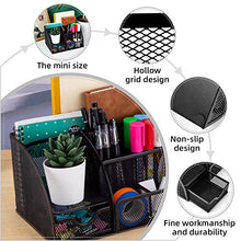 Load image into Gallery viewer, MDHAND Office Desk Organizer and Accessories, Mesh Desk Organizer with 6 Compartments + Drawer
