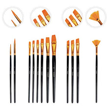 Load image into Gallery viewer, Snoya Acrylic Paint Brushes Set 12 Pcs Nylon Hair Professional Paint Brushes Artist for Kids and Adults to Create Art Acrylic Oil Watercolor, Body Face Painting Kits
