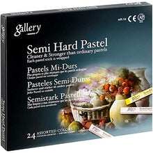 Load image into Gallery viewer, Mungyo Gallery Semi-Hard Pastels Cardboard Box Set of 24 - Assorted Colors
