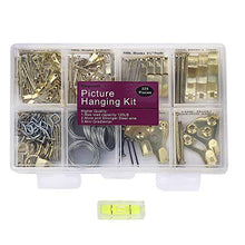 Load image into Gallery viewer, Picture Hangers, Quality Picture Hanging Kit, 225pcs Heavy Duty Frame Hooks Hardware with Nails, Hanging Wire, Screw Eyes, D Ring and Sawtooth for Wall Mounting
