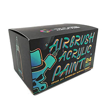 Load image into Gallery viewer, OPHIR Acrylic Airbrush Paint for Model Hobby, Shoes, Leather Painting-24 Colors Acrylic Paint Set
