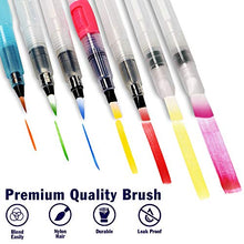 Load image into Gallery viewer, OOKU Watercolor Brush Pens - Set of 7 Multi-Purpose Watercolor Pens Refillable, Artist Grade Watercolor Brushes for Water Color Painting, Lettering | Art Watercolor Paint Brushes for Kids Adults
