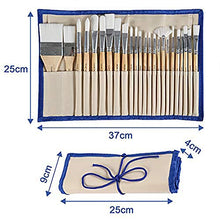 Load image into Gallery viewer, CONDA Paint Brushes Set of 24 Different Shapes Ergonomic Professional Wood Handles with Organizing Case for Acrylic Oil Watercolor, Rock Painting
