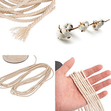 Load image into Gallery viewer, Macrame Cord 4mm x 240yd | 100% Natual Cotton Macrame Rope | 3 Strand Twisted Cotton Cord for Handmade Plant Hanger Wall Hanging Craft Making

