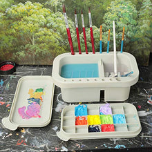 Load image into Gallery viewer, MyLifeUNIT Multifunction Paint Brush Basin with Brush Holder and Palette
