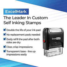 Load image into Gallery viewer, Self Inking Rubber Stamp with up to 4 Lines of Custom Text (42A1848)
