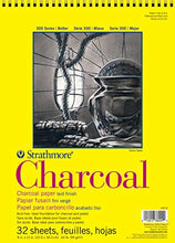 Load image into Gallery viewer, Strathmore 300 Series Charcoal Pad, White, 9&quot;x12&quot; Wire Bound, 32 Sheets

