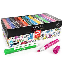 Load image into Gallery viewer, Arteza Dry Erase Markers, Bulk Pack of 52 (with Chisel Tip), 12 Assorted Colors with Low-Odor Ink, Whiteboard Pens, Office Supplies for Back to School, Office, Home
