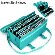 Load image into Gallery viewer, NIUTOP 171 Slots Marker Pen Case Markers Carrying Bag Holder for Alcohol Marker and Art Sketch Marker, Permanent Paint Marker, Dry Erase Marker, Repair Marker Pen, Color Highlighter(Green)
