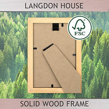 Load image into Gallery viewer, Langdon House 8x10 Picture Frame (Cherry Stained, 1 Pack), Solid Wood 8 x 10 Traditional Photo Frame with Wall Mount Hooks and Table Top Easel, Crestwood Collection

