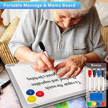 Load image into Gallery viewer, Small Dry Erase White Board, ARCOBIS 12&quot; x 16&quot; Magnetic Hanging Double-Sided Whiteboard for Wall, Portable Mini Easel Board for Kids Drawing, Kitchen Grocery List, Cubicle Planning Memo Board
