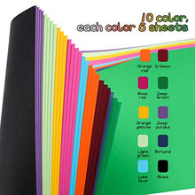 Load image into Gallery viewer, Poster Board, IMAGE 10 Assorted Colors A3 Size Railroad Board, 11.7 16.5 Inches Blank Graphic Display Board for Arts, Crafts, exhibits and Notices (Pack of 50)
