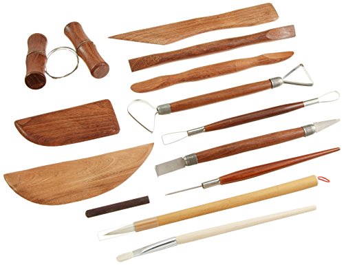 Jack Richeson Deluxe 12-Piece Pottery Tool Set with Storage Canister