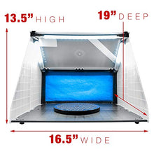 Load image into Gallery viewer, Master Airbrush Brand Lighted Portable Hobby Airbrush Spray Booth with LED Lighting for Painting All Art, Cake, Craft, Hobby, Nails, T-Shirts &amp; More. Includes 6 Foot Exhaust Extension Hose
