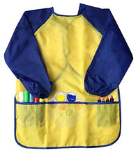 Load image into Gallery viewer, Bassion Pack of 2 Kids Art Smocks, Children Waterproof Artist Painting Aprons Long Sleeve with 3 Pockets for Age 2-6 Years Gifts
