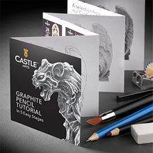 Load image into Gallery viewer, Castle Art Supplies Graphite Drawing Pencils and Sketch Set (40-Piece Kit), Complete Artist Kit Includes Charcoals, Pastels and Zippered Carry Case, Includes Rare Pop-Up Stand
