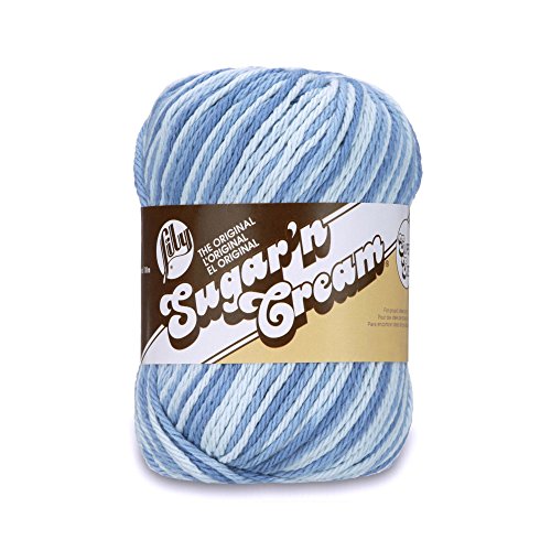 Lily Sugar'n Cream Super Size Ombres Yarn, 3 oz, Faded Denim, 1 Ball