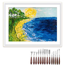 Load image into Gallery viewer, Ationgle Palette Knife 14 Pieces Stainless Steel Spatula Painting Supplies with Wood Handle for Oil Painting, Acrylic Mixing and Texturing
