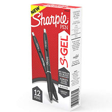 Load image into Gallery viewer, Sharpie S-Gel, Gel Pens, Medium Point (0.7mm), Black Ink Gel Pen, 12 Count
