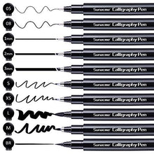 Load image into Gallery viewer, Calligraphy Pens, Hand Lettering Pen, 10 Size Caligraphy Brush Pens for Beginner, Writing, Sketching, Drawing, Illustration, Scrapbooking, journaling
