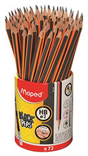Load image into Gallery viewer, Maped Black&#39;Peps #2 Graphite Pencil School Pack, Triangular Shape, Pack of 72 (851759ZV)
