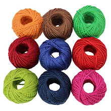 Load image into Gallery viewer, PAMIR TONG Hemp Cord 2mm Natural Jute String Twine Cord Gift Wrapping Twine Party Wedding Favors DIY (9 Colors 9 Roll)
