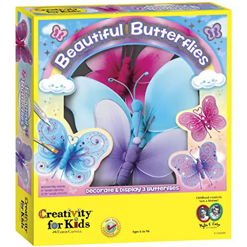 Creativity for Kids Beautiful Butterflies – Make Your Own Butterfly Wall Art & Decor (Packaging May Vary)