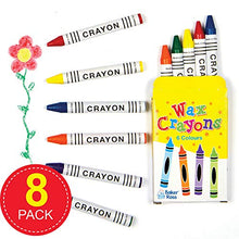 Load image into Gallery viewer, Baker Ross AF989 Mini Crayons - Pack of 8 boxes, Arts and Crafts Supplies and School Classroom Supplies, assorted, 7cmx5cm
