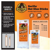 Load image into Gallery viewer, Gorilla Hot Glue Sticks, Mini Size, 4&quot; Long x .27&quot; Diameter, 75 Count, Clear, (Pack of 1)

