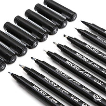 Load image into Gallery viewer, Hand Lettering Pens, Calligraphy Brush Pen, 8 Size Black Markers Set for Artist Sketch, Technical, Beginners Writing, Art Drawings, Signature, Water Color Illustrations, Journaling
