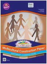 Load image into Gallery viewer, SunWorks 9509 Multicultural Construction Paper, 9&quot; x 12&quot;, 5 Assorted Colors, 50 Sheets
