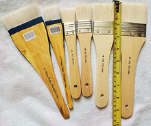 Load image into Gallery viewer, Encaustic Oil Acrylic Hake Brush Set of 6 (2 Soft Hair, 4 Hog Bristle)
