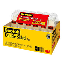 Load image into Gallery viewer, Scotch Double Sided Tape, 1/2 in x 500 in, 6 Dispensered Rolls (6137H-2PC-MP)
