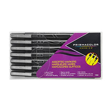 Load image into Gallery viewer, Prismacolor 1738862 Premier Illustration Markers, Assorted Tips, Black, 7-Count
