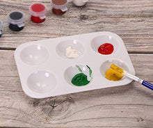 Load image into Gallery viewer, Penta Angel Art Paint Tray Palette 3Pcs 6 Well Plastic Rectangular Paint Tray for Kids Watercolor Painting
