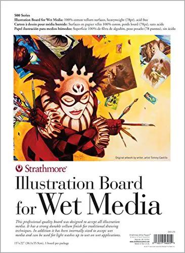 Strathmore (240-25 500 Series Illustration Board for Wet Media, 15