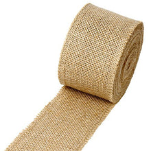 Load image into Gallery viewer, LaRibbons 3&quot; Wide Burlap Fabric Craft Ribbon 10 Yards, 01 Tan
