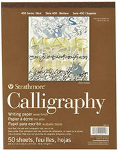Load image into Gallery viewer, Strathmore STR- 50 Sheet Tape Bound Calligraphy Pad, 8.5 by 11&quot;
