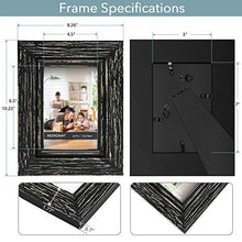 Load image into Gallery viewer, NEXHOMMY Solid Wood Picture Frames - Rustic Black Finished (Pack of 2) Photo Frames Size 5x7 High Definition Glass Vertically Or Horizontally For Tabletop Display And Wall Hanging Wide Wood Collection
