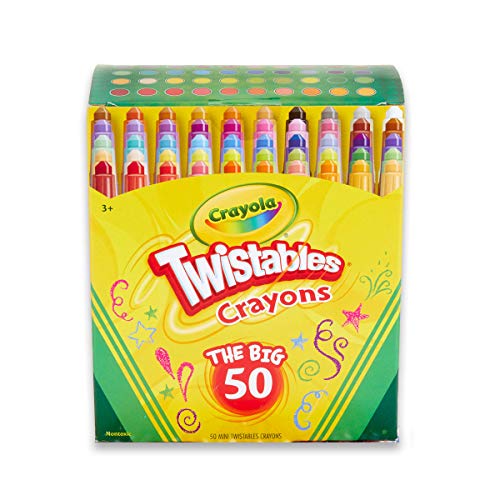 Crayola Twistables Crayons Coloring Set, Kids Indoor Activities At Home, 50 Count