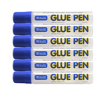 Load image into Gallery viewer, Bazic Products Glue Pens, 1.7 fl oz (5ml) per Pen, Ideal for Paper - Photos - Fabric - School Projects and More, Washable - Refillable (6-Pack)

