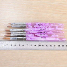 Load image into Gallery viewer, 6 Pieces Acrylic Nail Art Brush Nail Painting Brush Pen Set Tools Fit for Nail Beauty Use
