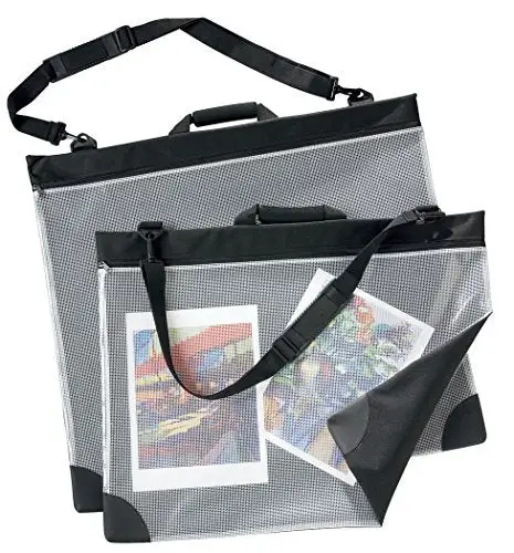Alvin, Prestige, SPM2026, Art Portfolio Bag Carrying Case, Mesh Front, Black Back - 20