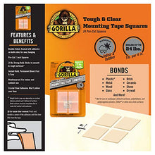 Load image into Gallery viewer, Gorilla Tough &amp; Clear Double Sided Mounting Tape Squares, 24 1&quot; Pre-Cut Squares, Clear, (Pack of 1) - 6067201
