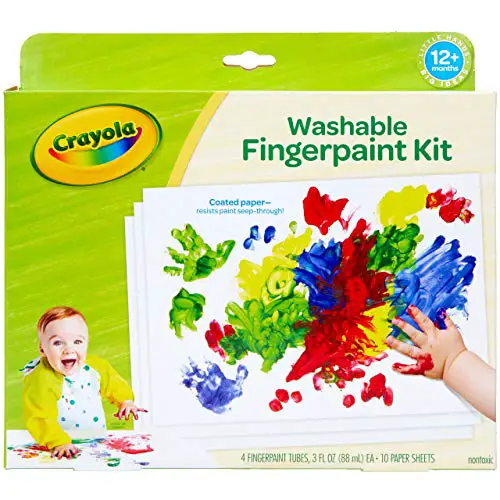 Crayola My First Finger Paint For Toddlers, Painting Paper, Kids Indoor Activities At Home, Gift