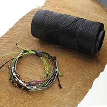 Load image into Gallery viewer, The Beadsmith Knot It Waxed Polyester Cord, 1mm Diameter, 144 Meter Spool (472 feet) (Black)
