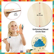 Load image into Gallery viewer, Unfinished Wood Circles for Crafts 18 Inch Diameter Made from 1/4 Inch Natural Plywood, A Pack of 10 Thin Wood Rounds Cutouts for Home Decorations, Door Hanger, Wood Burning, Pyrography, DIY Projects
