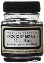 Load image into Gallery viewer, Jacquard Procion MX Fiber Reactive Dye 2 3rd ounce Jar (Jet Black)
